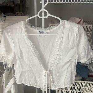 Princess Polly: Lace Vintage Tie up Top